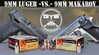 9mm Makarov  VS  9mm Luger [upl. by Burgwell]