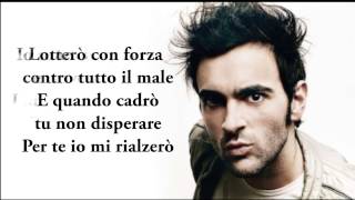 Marco Mengoni Guerriero Testo [upl. by Gnihc]