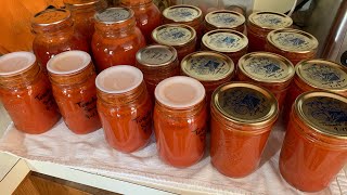 Canning homemade tomato soup from garden tomatoes [upl. by Rieger686]