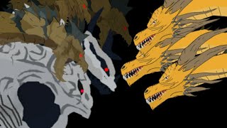 Monster X vs Ghidorah  Animation dc2 King Ghidorah vs Keizer Ghidorah teaser [upl. by Aeht]