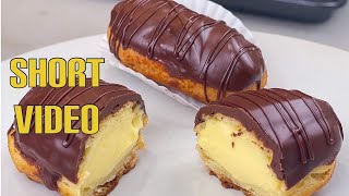 Short Video Eclairs Choux Pastry Dough Recipe [upl. by Yornek]