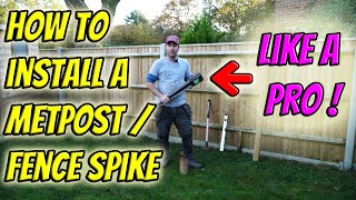 Install a METPOST  FENCE SPIKE  Like a Professional Fencer [upl. by Briscoe]