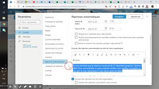 Comment ajouter des réponses automatiques dans Outlook pour mes absences [upl. by Markson]