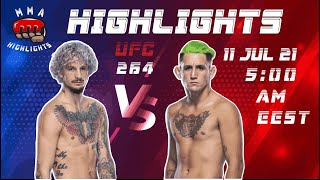 Sean Omalley vs Kris Moutinho  UFC 264  quotMoving forward like a Green Hair Zombiequot [upl. by Acimahs]