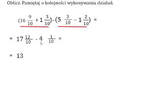 Działania na ułamkach zwykłych Kolejność działań Przykład 1 [upl. by Notnerb]