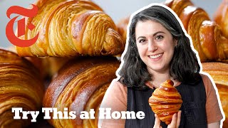 Make Perfect Croissants With Claire Saffitz  Try This at Home  NYT Cooking [upl. by Yrebmik]