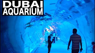 Dubai Aquarium amp Underwater Zoo Complete Tour  4k  Dubai Tourist Attraction [upl. by Shedd]