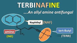 Terbinafine  An allyl amine antifungal agent  Mechanism and uses [upl. by Aymer]