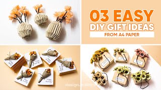 03 Easy DIY Handmade Gifts Ideas from A4 PAPER  AMY DIY CRAFT [upl. by Anisah]