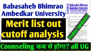 Babasaheb Bhimrao Ambedkar University admission notice 2022 BBAU merit list cutoff course [upl. by Aznaed640]