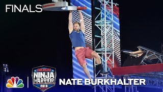 Nate Burkhalters Slick Stage 2 Run  American Ninja Warrior Vegas Finals 2019 [upl. by Litton572]