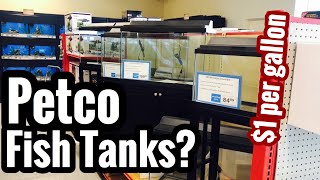 Petco Fish Tank Selection Prices Stands amp Sizes [upl. by Noli673]