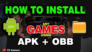 How To Install Games With Apk And Obb File on Android Device  Android 11 To 14 [upl. by Mecke]