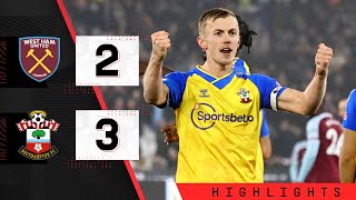 90SECOND HIGHLIGHTS West Ham 23 Southampton  Premier League [upl. by Julian]