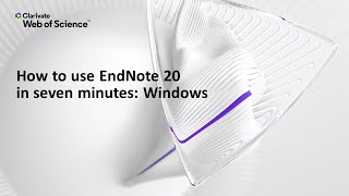 How to use EndNote 20 in seven minutes Windows [upl. by Aihsenat]