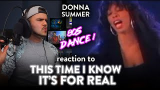 Donna Summer Reaction This Time I Know Its For Real 80s DANCE  Dereck Reacts [upl. by Neelhtakyram993]