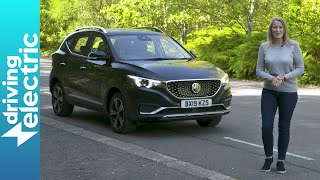 MG ZS EV review  DrivingElectric [upl. by Yemrots]