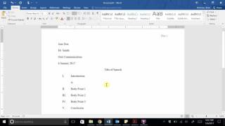 MLA Outline Setup [upl. by Steck369]