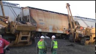 Norfolk Southerns 16N Derailment Cleanup Hulchers in Cresson PA [upl. by Inhoj]