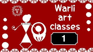 WARLI ART for beginners step by step tutorial [upl. by Suiram884]