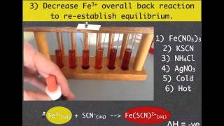 VCE Chemistry Unit 3 Equilibrium Iron Thiocyanate [upl. by Larkin]