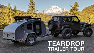 Teardrop Camping Trailer Tour  2020 Timberleaf Trailer [upl. by Magnum]