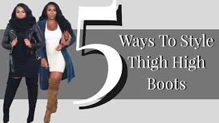 5 Ways to Style Thigh High Boots  Wide Calves [upl. by Haet]