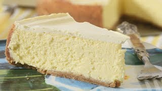 New York Cheesecake Recipe Demonstration  Joyofbakingcom [upl. by Shorter]