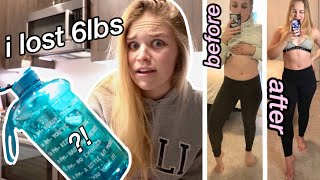 I drank a GALLON of WATER EVERY DAY for a WEEK  weight loss  before amp after results [upl. by Nare]