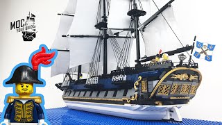 Lego pirate ship MOC  quot La Grenouille quot The Bluecoat Frigate Speed Build [upl. by Asel848]