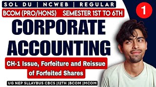 BcomPH CH1 Issue Forfeiture amp Reissue or Forfeited Share  Corporate Accounting  Sem 24th Sol [upl. by Phillipe]