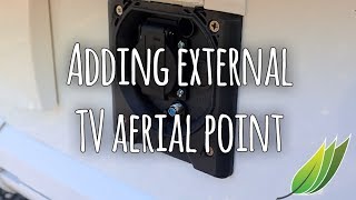 Installing external TV aerial connection on a caravan [upl. by Eerac907]