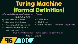 Turing Machine Formal Definition [upl. by Letrice954]