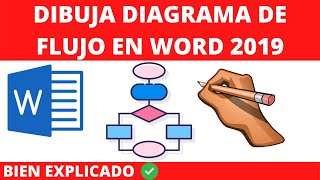 CÓMO DIBUJAR UN DIAGRAMA DE FLUJO EN WORD 2019  BIEN EXPLICADO [upl. by Carmen]