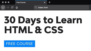 Course Introduction 30 Days to Learn HTML and CSS [upl. by Norvun]