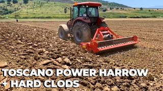 TOSCANO 3M POWER HARROW on the HARD CLODS from Farmers [upl. by Almeria152]