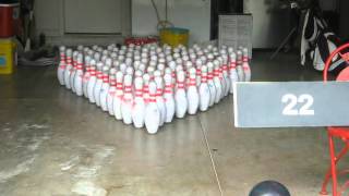 100 pin bowling in a garage [upl. by Esil]