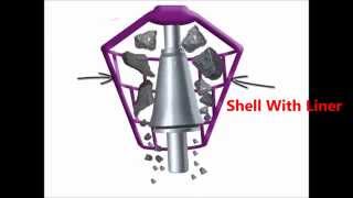 How does Gyratory Crusher Works  Mineral Processing  Gyratory Crusher Animation Working Principle [upl. by Akeenat]