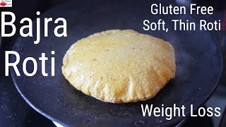 Bajra Roti  Tips To Make Soft amp Thin Masala Bajra Roti Recipe  Gluten Free Roti  Skinny Recipes [upl. by Erehs643]