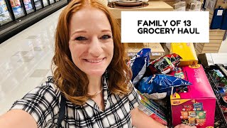 FAMILY OF 13 GROCERY HAUL [upl. by Ahsakal]