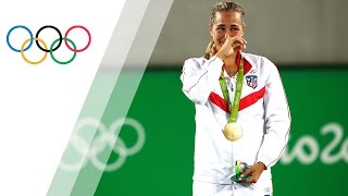 Puig wins tennis gold for Puerto Rico [upl. by Norad]