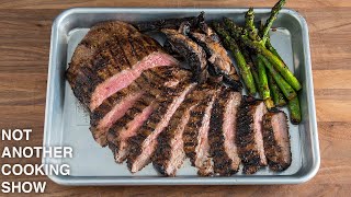 how to MARINATE and GRILL the PERFECT FLANK STEAK [upl. by Anigriv288]