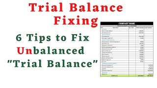 What if the trial balance doesnt balance  6 Tips to Fix [upl. by Ax]