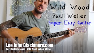 How to Play Wild Wood By Paul Weller  Super Easy Guitar [upl. by Griffis]