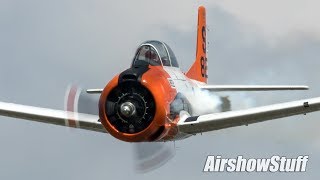 Trojan Thunder T28 Formation Team  Terre Haute Airshow 2018 [upl. by Rolandson]