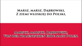 Polnische Hymne  Anthem of Poland PLDE Text [upl. by Anaicul241]